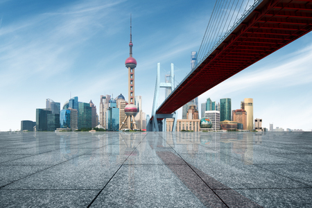 Modern metropolis skyline, Shanghai, Chinaの写真素材