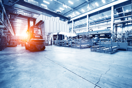 modern automated assembly line for carsの写真素材