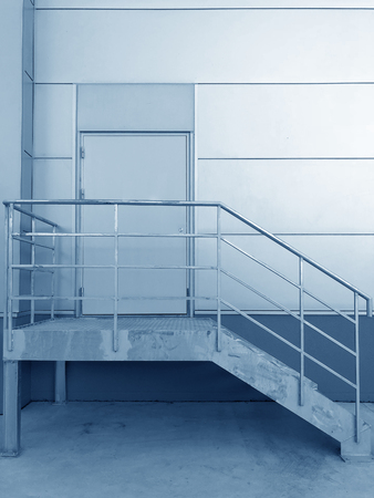 Details of railing and stairs of a modern buildingのeditorial素材