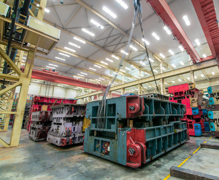 Modern car factory, mold and equipment storage warehouse.のeditorial素材
