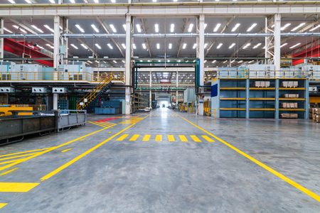 Empty workshop with a lift in a car repair stationのeditorial素材