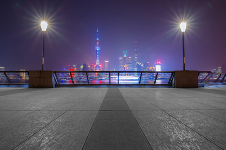Panoramic view of shanghai city skyline and Huangpu riverのeditorial素材