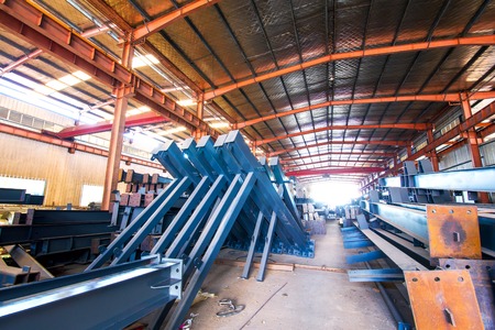 Large steel processing plantのeditorial素材
