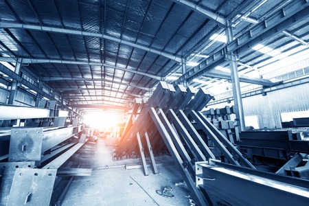 Large steel processing plantのeditorial素材