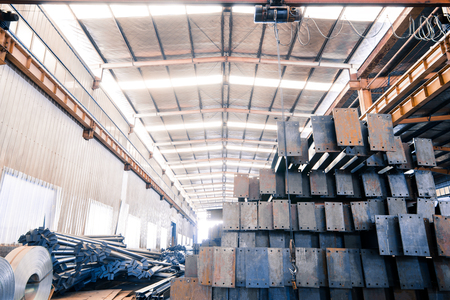 Large steel processing plantのeditorial素材