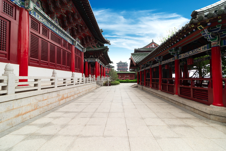 Tengwang Pavilion,Nanchang,traditional, ancient Chinese architecture, made of wood.のeditorial素材