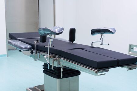 equipment and medical devices in modern operating room take with art lighting and blue filterの写真素材