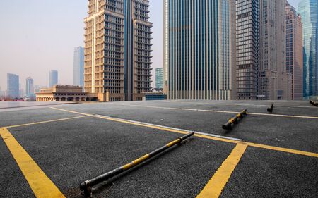 The century avenue of street scene in shanghai Lujiazui,China.の写真素材