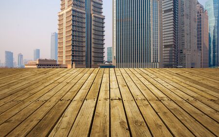 The century avenue of street scene in shanghai Lujiazui,China.の写真素材