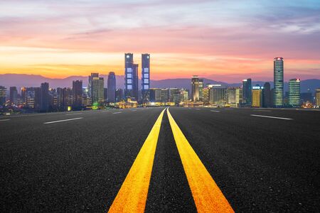 Red Valley Beach Nightscape, Highway Ground, Nanchang City, Jiangxi Provinceの写真素材
