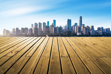 Clean Board leading to the city's financial districtの写真素材