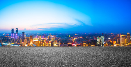 Red Valley Beach Nightscape, Highway Ground, Nanchang City, Jiangxi Provinceのeditorial素材