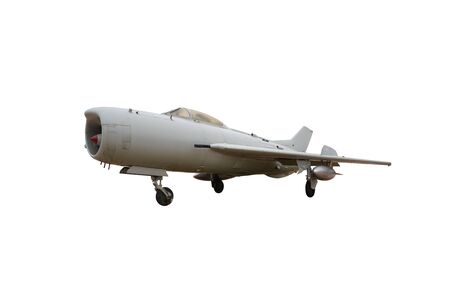 commercial airplane on white background with pathの写真素材