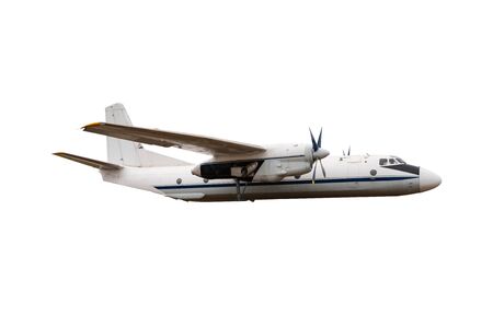 commercial airplane on white background with pathの写真素材