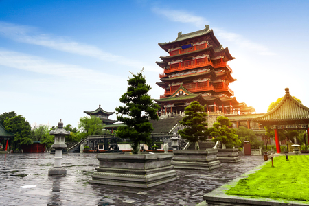 The famous Chinese ancient buildings, Tengwanggeのeditorial素材