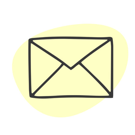 Email Icon in Doodle Styleのイラスト素材