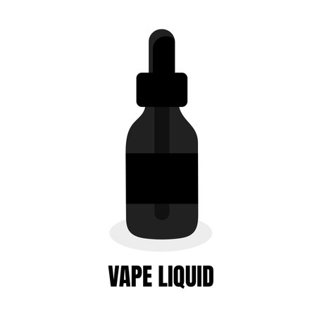 Vape Liquid Bottle Isolated Element Elements for Vapor Bar and Vape Shopのイラスト素材