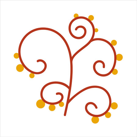 Flower decorative element for autumn designのイラスト素材