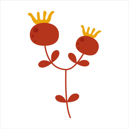 Flower decorative element for autumn designのイラスト素材