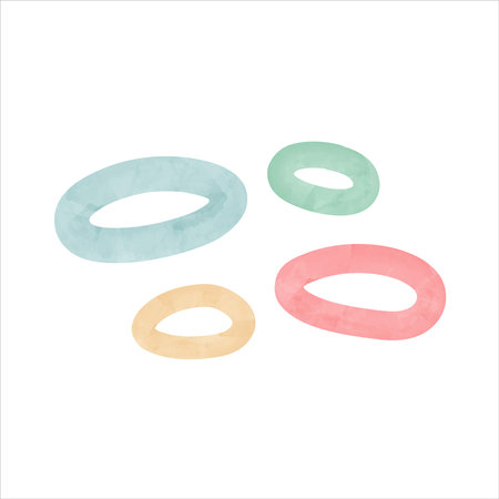 Watercolor rings decorative element for designのイラスト素材