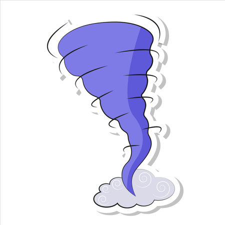 Tornado dust cloud stickerのイラスト素材