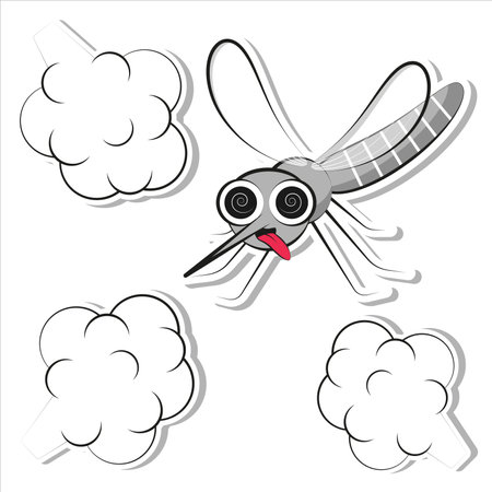 Mosquito repellent insect protection pop art styleのイラスト素材