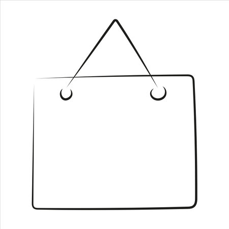 Reminder note on the wall line drawingのイラスト素材