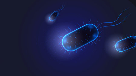Luminous bacterium with a flagellum science microbiology microworld