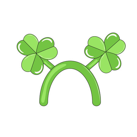 Headband with Clovers St Patricks Day Partyのイラスト素材