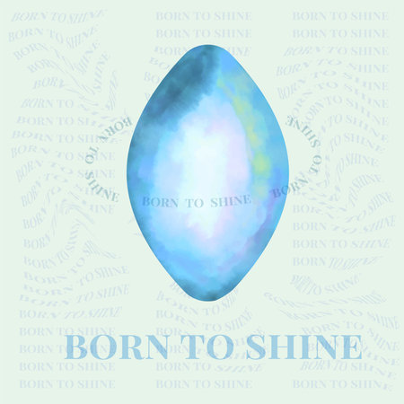 Abstract Poster with Inspirational Quote Motivational Phrase with Colorful Crystal Decorative element Magic Mystic Celestial Style Feminist Women Phraseのイラスト素材