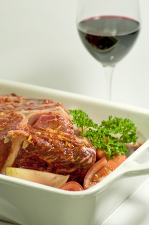 chuk roast ready for ovenの写真素材