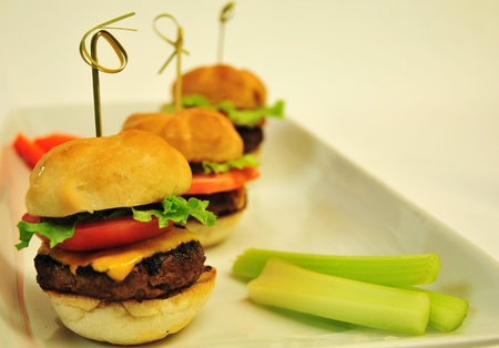mini burgersの写真素材