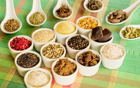 grains and spicesの写真素材