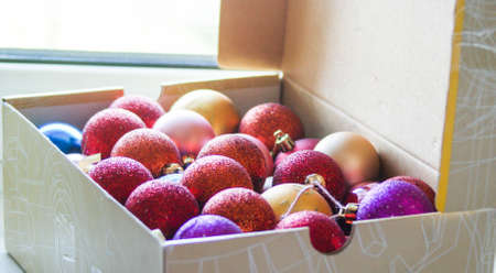 New Year's toys: shatterproof baubles in the box
