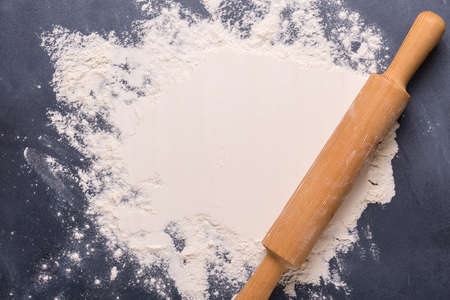 Baking or cooking, flour. Top view.の写真素材