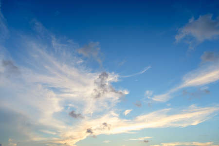 Beautiful colored cloudy evening sky. Sky with clouds at sunset. Abstract sky background.