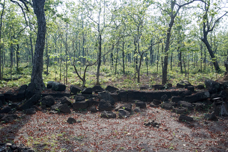 Koh Ker is a remote archaeological site in northern Cambodia about 120 kilometres (75 mi) away from Siem Reapの写真素材