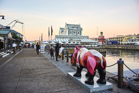 The rhinos pictured are part of our first eight spectacular painted Rhinos, sponsored by leading companies and painted by local artists both famous and emerging.のeditorial素材