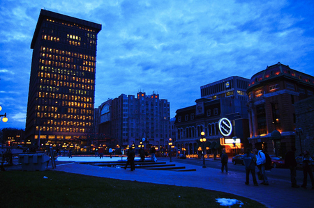 Views of Ottawa, Canada during snow storm in winter during daytimeのeditorial素材