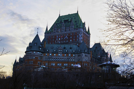 Views of Ottawa, Canada during snow storm in winter during daytimeのeditorial素材