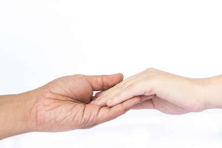 one hand take care another handの写真素材