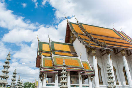 Suthat Temple beautiful temple in Bangkok Thailandの写真素材