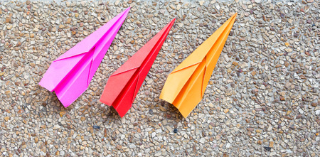 colorful paper plane for kid play