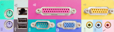 more colorful computer port  connection