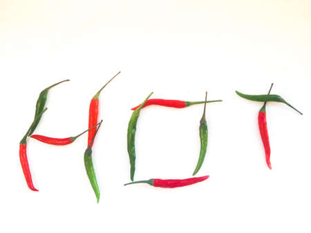 ingradient chilli as a word hotの写真素材