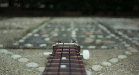 guitar and music blur backgroundの写真素材