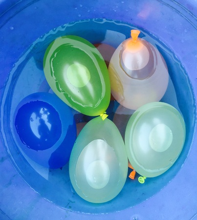 Water bombs in a bucket to play carnival, Argentina
