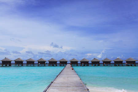 Wooden bridge in the sea