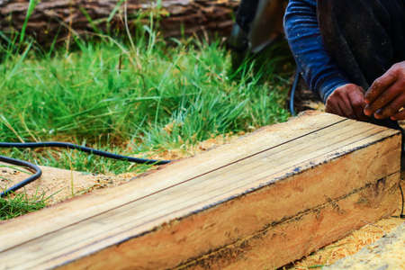 Measuring the orientation of lumber .