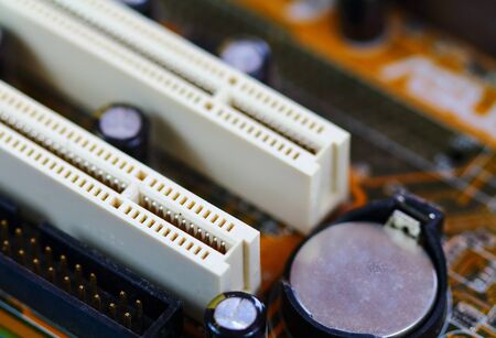 Closeup electronic circuit board dirty.の写真素材